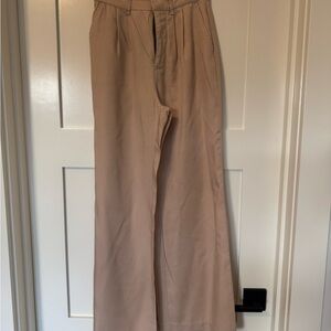 Abercrombie & Fitch Women's Khaki wide leg trouser